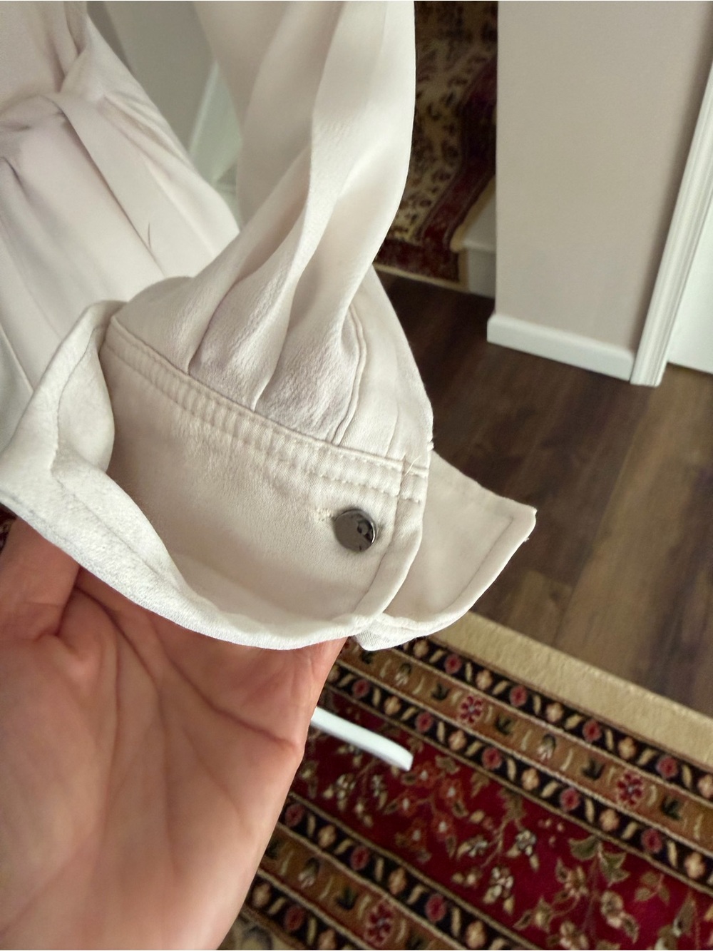 Mango Soft Cream Wrap Blouse with Side Tie - Picture 5 of 11